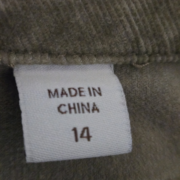 Coldwater Creek Women's 14 Tan Pinwale Corduroy Straight Leg Pants - Picture 8 of 16